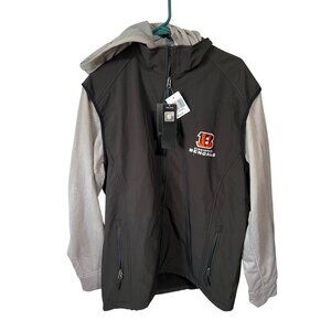 Cincinnati Bengals Full-Zip Hooded Jacket By Dunbrooke - Size L - NFL Team Appar